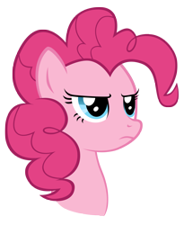 Size: 4081x4967 | Tagged: safe, artist:eugene-joe-c, pinkie pie, earth pony, pony, absurd resolution, simple background, solo, transparent background, unamused, vector