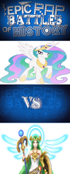 Size: 414x1022 | Tagged: safe, princess celestia, alicorn, pony, epic rap battles of history, female, kid icarus: uprising, mare, palutena, song in the comments