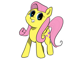 Size: 1017x786 | Tagged: safe, artist:eggrole7, fluttershy, pegasus, pony, bats!, simple background, solo