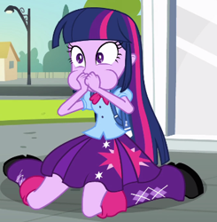 Size: 356x364 | Tagged: safe, derpibooru import, screencap, twilight sparkle, equestria girls, solo