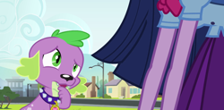 Size: 980x484 | Tagged: safe, derpibooru import, screencap, spike, twilight sparkle, equestria girls