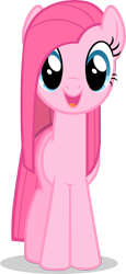 Size: 918x2000 | Tagged: safe, artist:pokerface3699, pinkie pie, earth pony, pony, cute, cuteamena, diapinkes, happy, pinkamena diane pie, simple background, solo, transparent background, vector