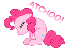 Size: 2048x1536 | Tagged: safe, artist:proponypal, pinkie pie, earth pony, pony, mucus, sitting, sneezing, sneezing fetish, snot, solo, spray