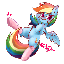 Size: 700x700 | Tagged: safe, artist:renokim, derpibooru import, rainbow dash, pegasus, pony, clothes, simple background, socks, solo, transparent background