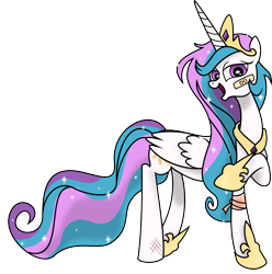 Size: 5952x6000 | Tagged: safe, artist:spier17, princess celestia, alicorn, pony, absurd resolution, bandage, bandaid, female, injured, mare, simple background, solo, transparent background, vector