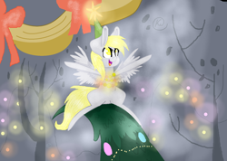 Size: 1584x1126 | Tagged: safe, artist:fluttershy-5473, derpy hooves, pegasus, pony, a hearth's warming tail, derpy star, female, mare, scene interpretation, solo