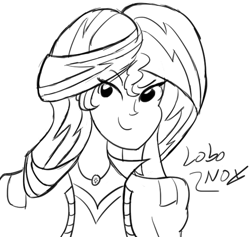 Size: 643x609 | Tagged: safe, artist:lobonox1313, sunset shimmer, human, equestria girls, sketch