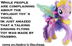 Size: 562x363 | Tagged: safe, artist:ponyprincessqueen, derpibooru import, twilight sparkle, twilight sparkle (alicorn), alicorn, pony, cheap, hasbro, reaction, toy