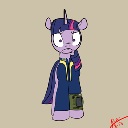 Size: 1800x1800 | Tagged: safe, artist:s8ansglory, derpibooru import, twilight sparkle, crossover, fallout 3, solo