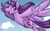 Size: 1280x800 | Tagged: dead source, safe, artist:irishthorns, derpibooru import, twilight sparkle, twilight sparkle (alicorn), alicorn, pony, fanart, female, flying, mare, solo