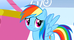 Size: 1099x597 | Tagged: safe, derpibooru import, screencap, rainbow dash, pegasus, pony, sonic rainboom (episode), solo