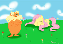 Size: 5000x3500 | Tagged: safe, artist:eillahwolf, fluttershy, pegasus, pony, crossover, female, mare, the lorax