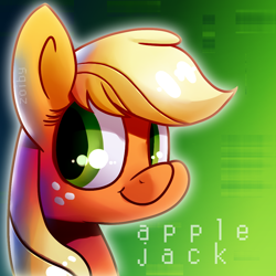 Size: 1000x1000 | Tagged: safe, artist:zoiby, applejack, earth pony, pony, bust, portrait, solo