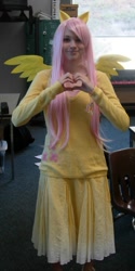 Size: 400x797 | Tagged: safe, artist:nynjakat, fluttershy, human, cosplay, irl, irl human, photo, solo