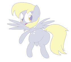 Size: 1280x1117 | Tagged: safe, artist:mr-degration, derpy hooves, pegasus, pony, bubble butt, female, looking back, mare, plot, simple background, solo, spread wings, transparent background