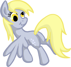 Size: 543x515 | Tagged: safe, artist:stridah, derpy hooves, pegasus, pony, female, looking back, mare, plot, scrunchy face, solo