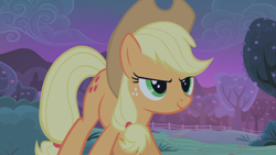 Size: 1920x1080 | Tagged: safe, screencap, applejack, earth pony, pony, bats!, female, mare, solo