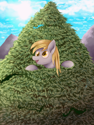 Size: 1024x1365 | Tagged: safe, artist:meepars, derpy hooves, pegasus, pony, female, mare, solo, tree