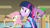 Size: 1216x687 | Tagged: safe, derpibooru import, screencap, fluttershy, spike, twilight sparkle, dog, equestria girls, equestria girls (movie), derp, derplight sparkle, dope slap, spike is not amused, spike the dog, unamused