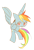 Size: 500x740 | Tagged: safe, artist:memoneo, derpibooru import, rainbow dash, pegasus, pony, d:, simple background, solo, transparent background