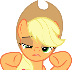 Size: 6000x5872 | Tagged: artist needed, source needed, safe, applejack, earth pony, pony, bats!, absurd resolution, ancient aliens, giorgio a. tsoukalos, simple background, solo, transparent background, vector