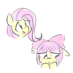 Size: 900x900 | Tagged: safe, artist:pegacornss, fluttershy, pegasus, pony, alternate hairstyle, bust, cute, floppy ears, frown, looking away, open mouth, portrait, short hair, short mane, shy, shyabetes, solo