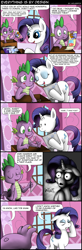 Size: 1440x4392 | Tagged: safe, artist:wolverfox, rarity, spike, dragon, pony, unicorn, close-up, clothes hanger, comic, disgusted, toes