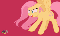 Size: 1383x851 | Tagged: safe, artist:oneeyedsheep, discord, fluttershy, pegasus, pony, angry, crying, ms paint, tongue out