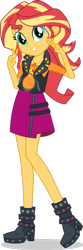 Size: 200x600 | Tagged: safe, edit, sunset shimmer, comic:a new change, equestria girls, 1000 hours in ms paint, peace sign, pregnant, pregnant edit, simple background, solo, teen pregnancy, transparent background