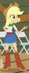 Size: 356x888 | Tagged: safe, screencap, applejack, equestria girls, clothes, solo