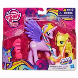 Size: 1600x1600 | Tagged: safe, fluttershy, princess sterling, alicorn, pegasus, pony, brushable, irl, multicolored mane, official, photo, rainbow power, toy