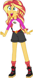 Size: 254x600 | Tagged: safe, edit, sunset shimmer, comic:a new change, equestria girls, legend of everfree, boots, camp everfree outfits, pregnant, pregnant edit, shoes, simple background, solo, teen pregnancy, transparent background