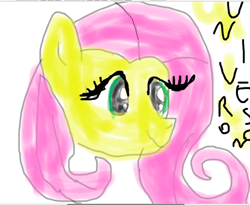 Size: 732x600 | Tagged: safe, artist:universoon, fluttershy, pegasus, pony, female, mare, pink mane, solo, yellow coat