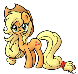 Size: 1255x1200 | Tagged: safe, artist:chappy34, artist:kodok37, applejack, earth pony, pony, simple background, solo