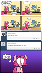 Size: 1280x2236 | Tagged: safe, artist:joeywaggoner, pinkie pie, earth pony, pony, too many pinkie pies, comic, diane, pinkie clone, the clone that got away