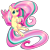 Size: 1100x1100 | Tagged: safe, artist:uncertainstardust, fluttershy, pegasus, pony, female, mare, rainbow power, solo