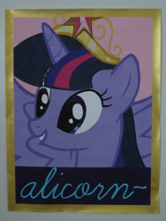 Size: 3240x4320 | Tagged: safe, artist:iceroadlion, derpibooru import, twilight sparkle, twilight sparkle (alicorn), alicorn, pony, acrylic painting, crown, painting, poster, solo, traditional art