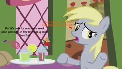 Size: 1920x1080 | Tagged: safe, edit, edited screencap, screencap, derpy hooves, doctor whooves, pegasus, pony, caption, female, image macro, mare, meme, wwe