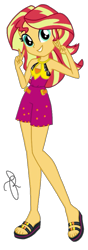 Size: 721x2048 | Tagged: safe, artist:ilaria122, artist:pupkinbases, sunset shimmer, better together, equestria girls, spring breakdown, base used, clothes, feet, sandals, simple background, solo, transparent background