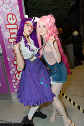 Size: 1365x2048 | Tagged: artist needed, safe, pinkie pie, rarity, human, cosplay, irl, irl human, photo