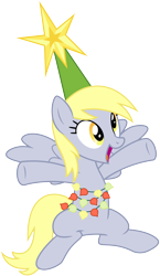 Size: 4050x7000 | Tagged: safe, artist:caliazian, derpy hooves, pegasus, pony, a hearth's warming tail, .ai available, absurd resolution, adobe illustrator, christmas lights, derpy star, female, mare, open mouth, ornament, simple background, solo, stars, transparent background, vector