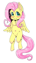 Size: 426x744 | Tagged: safe, artist:kiriya, fluttershy, pegasus, pony, belly button, pixiv, solo