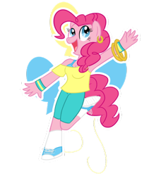 Size: 600x710 | Tagged: safe, artist:atomic-kitten10, pinkie pie, anthro, clothes, earring, solo