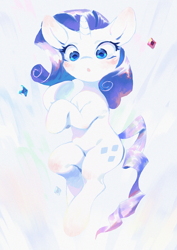 Size: 900x1273 | Tagged: safe, artist:aruurara, rarity, pony, unicorn, female, horn, mare, solo, white coat