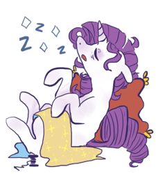 Size: 302x325 | Tagged: safe, artist:let-the-rainbow-remind-us, part of a set, rarity, pony, unicorn, sleeping, solo