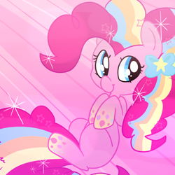 Size: 900x900 | Tagged: safe, artist:pegacornss, pinkie pie, earth pony, pony, twilight's kingdom, rainbow power, solo