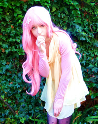 Size: 600x758 | Tagged: safe, artist:nightmaretease, fluttershy, human, cosplay, irl, irl human, photo, solo