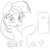 Size: 943x931 | Tagged: safe, artist:zev, derpibooru import, twilight sparkle, get out, grayscale, lineart, monochrome, pencil drawing, reaction image, solo, twiface, wrong neighborhood