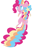 Size: 718x1026 | Tagged: safe, artist:angelstar000, pinkie pie, earth pony, pony, female, mare, multicolored mane, multicolored tail, pink coat, rainbow power, solo