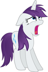 Size: 4026x6002 | Tagged: safe, artist:sourspot, rarity, pony, unicorn, absurd resolution, alternate hairstyle, disaster, simple background, solo, transparent background, vector